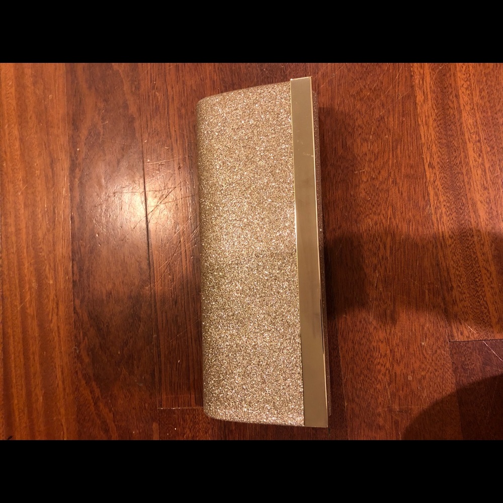 Gold glitter clutch